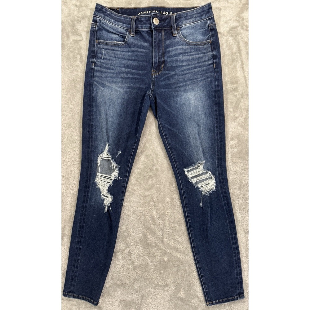 American Eagle Jeans Womens 6 Short Blue 360 Next Level Stretch Hi Rise Jegging